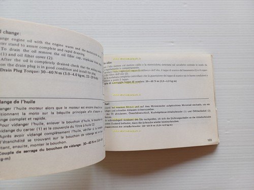 Honda CB 650 SC 1984 manuale uso manutenzione italiano originale