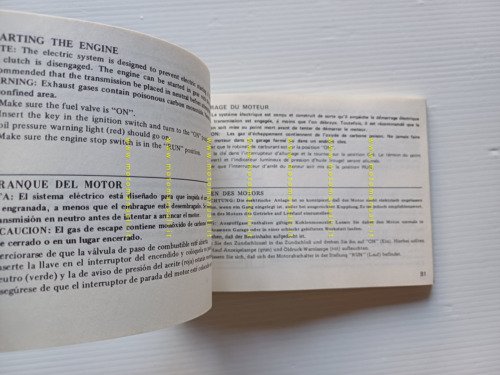 Honda CB 750 C 1980 manuale uso manutenzione originale italiano