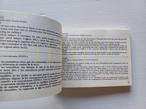 Honda CB 750 C 1980 manuale uso manutenzione originale italiano