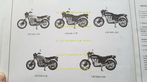 HONDA CB 750 F 1980 catalogo ricambi ORIGINALE moto spare …
