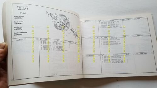 HONDA CB 750 F 1980 catalogo ricambi ORIGINALE moto spare …
