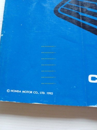 HONDA CB 750 F II 1992 manuale officina ITALIANO originale