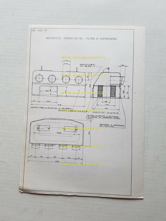 HONDA CB 750 Four 1970 agg.1972 scheda omologazione DGM originale …