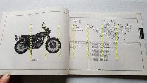 HONDA CB 750 FOUR K6 1975 catalogo ricambi ORIGINALE spare …