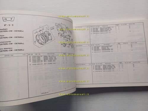 HONDA CB 750 K - CB 750 L 1979 catalogo …