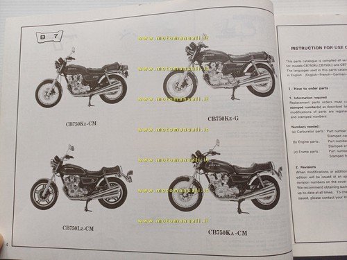 HONDA CB 750 K - CB 750 L 1979 catalogo …