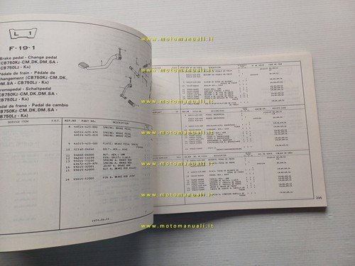 HONDA CB 750 K - CB 750 L 1979 catalogo …