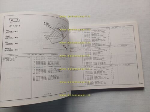 HONDA CB 750 K - CB 750 L 1979 catalogo …