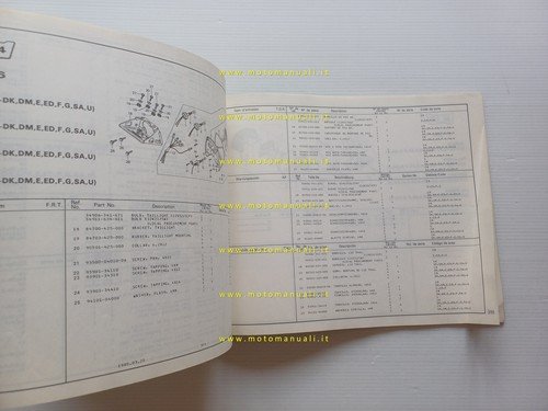 HONDA CB 750 K - L 1980 catalogo ricambi originale