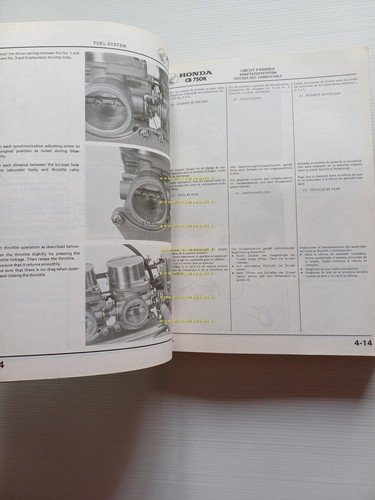 HONDA CB 750 K 1978 manuale officina riparazione originale