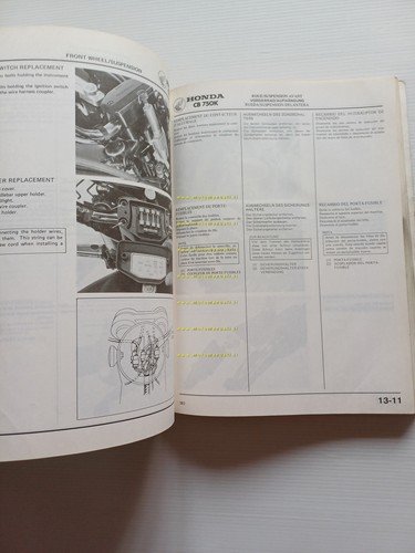 HONDA CB 750 K 1978 manuale officina riparazione originale