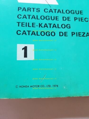 HONDA CB 750 KZ 1978 catalogo ricambi ORIGINALE Spare Parts …