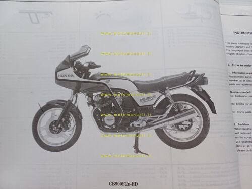 Honda CB 900 F - CB 900 F2 1982 catalogo …