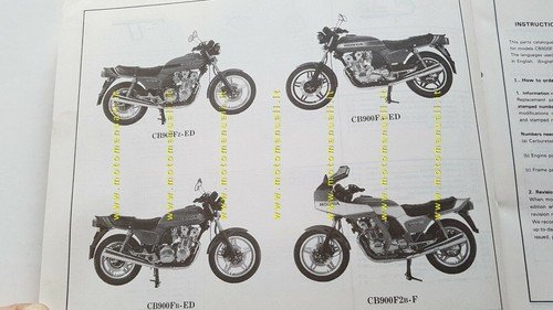 Honda CB 900 F - F2 1981 catalogo ricambi originale …