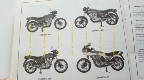 Honda CB 900 F - F2 1981 catalogo ricambi originale …