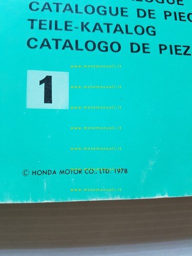 Honda CB 900 F 1978 catalogo ricambi originale spare parts …