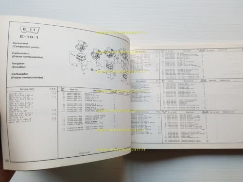 Honda CB 900 F 1978 catalogo ricambi originale spare parts …