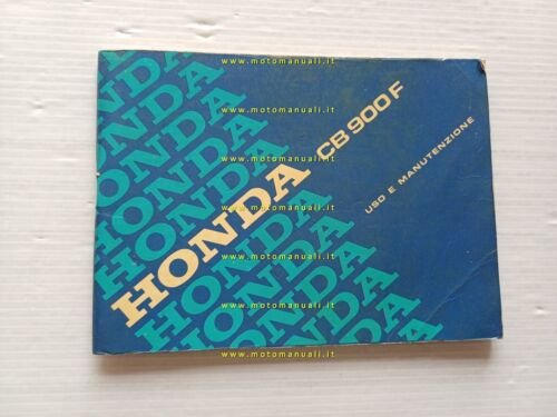 Honda CB 900 F 1980 manuale uso manutenzione libretto ITALIANO …
