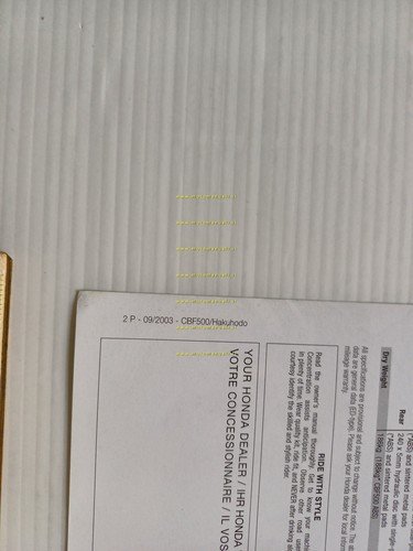 Honda CBF 500 2003 depliant originale