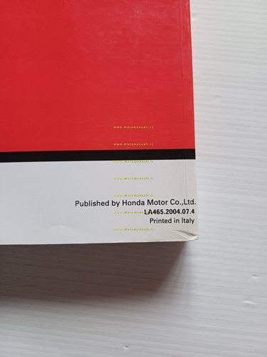 HONDA CBF 500 A 2004 manuale officina ITALIANO originale