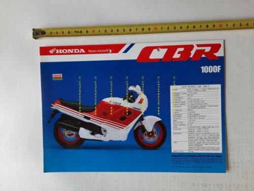 Honda CBR 1000 F 1987-88 depliant italiano moto originale brochure