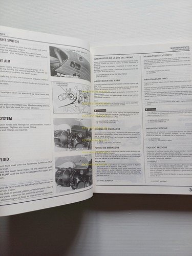 HONDA CBR 1000 F 1987 manuale officina ITALIANO inglese spagnolo …