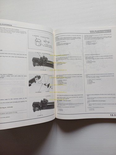 HONDA CBR 1000 F 1987 manuale officina ITALIANO inglese spagnolo …