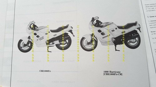 Honda CBR 1000 F Hurricane 1986 catalogo ricambi originale spare …