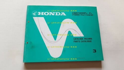 Honda CBR 1000 F Hurricane 1987 catalogo ricambi originale spare …