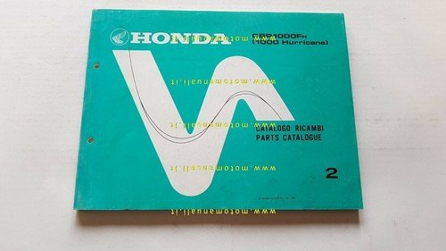 Honda CBR 1000 F Hurricane 1987 catalogo ricambi originale spare …