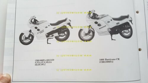 Honda CBR 1000 F Hurricane 1987 catalogo ricambi originale spare …