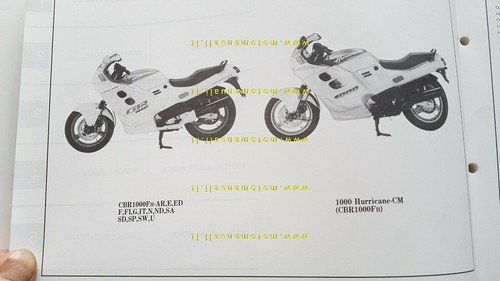 Honda CBR 1000 F Hurricane 1987 catalogo ricambi originale spare …