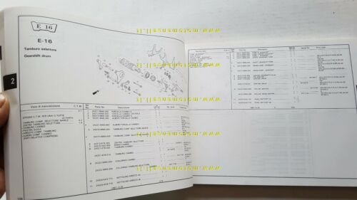 Honda CBR 1000 F Hurricane 1987 catalogo ricambi originale spare …