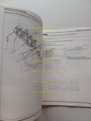 Honda CBR 1000 F VARIANTI 1996 manuale officina ITALIANO originale