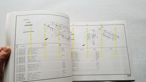 HONDA CBR 1000 RR 2008 Racing Kit catalogo ricambi manuale …