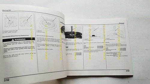 HONDA CBR 1000 RR 2008 Racing Kit catalogo ricambi manuale …