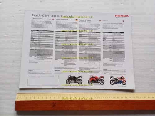 Honda CBR 1000 RR Fireblade 2004 depliant italiano originale