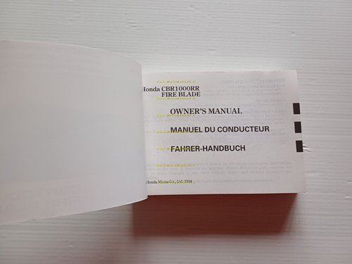 Honda CBR 1000 RR Fireblade 2004 manuale uso manutenzione originale …