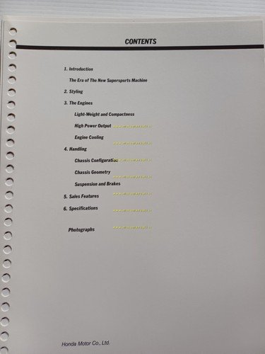 Honda CBR 100F - CBR 600 F 1987 presentazione cartella …