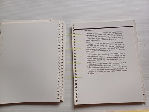 Honda CBR 100F - CBR 600 F 1987 presentazione cartella …