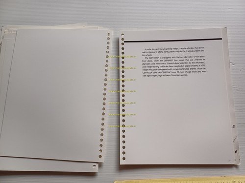 Honda CBR 100F - CBR 600 F 1987 presentazione cartella …