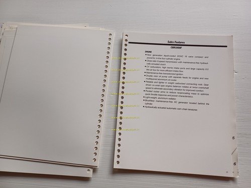 Honda CBR 100F - CBR 600 F 1987 presentazione cartella …