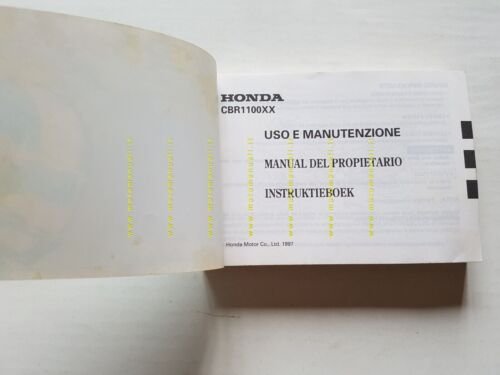Honda CBR 1100 XX 1997 manuale uso originale ITALIANO OLANDESE …
