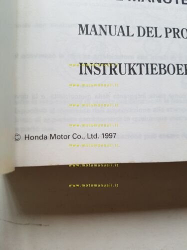 Honda CBR 1100 XX 1997 manuale uso originale ITALIANO OLANDESE …