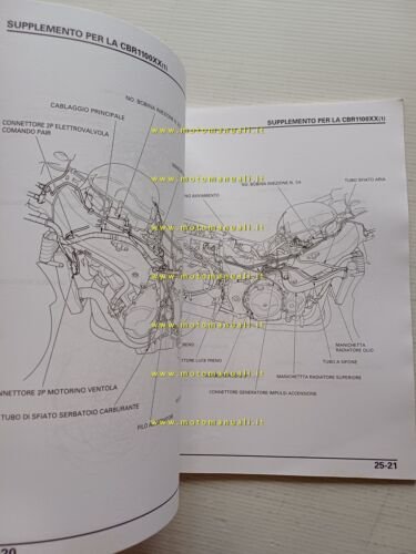 Honda CBR 1100 XX VARIANTI 2001 manuale officina ITALIANO originale