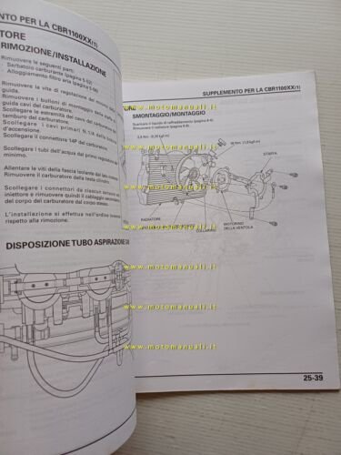 Honda CBR 1100 XX VARIANTI 2001 manuale officina ITALIANO originale