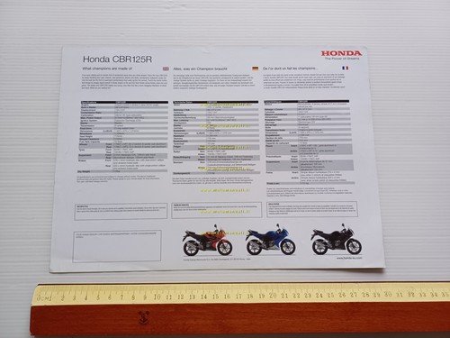 Honda CBR 125 R 2004 depliant originale