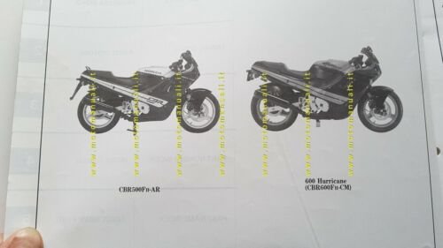 Honda CBR 500 - 600 F -Hurricane 1987 catalogo ricambi …