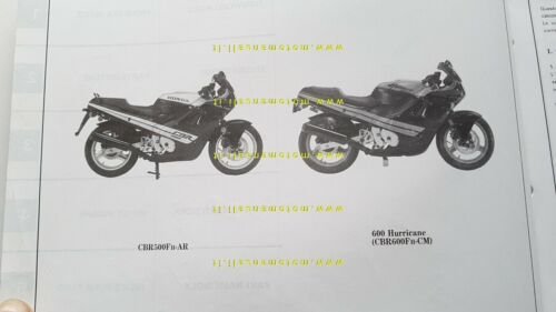 Honda CBR 500 -600 F - Hurricane 1987 catalogo ricambi …
