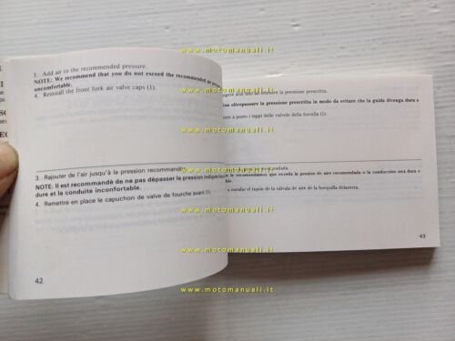 Honda CBR 600 F 1986-87 manuale uso manutenzione moto owner's …